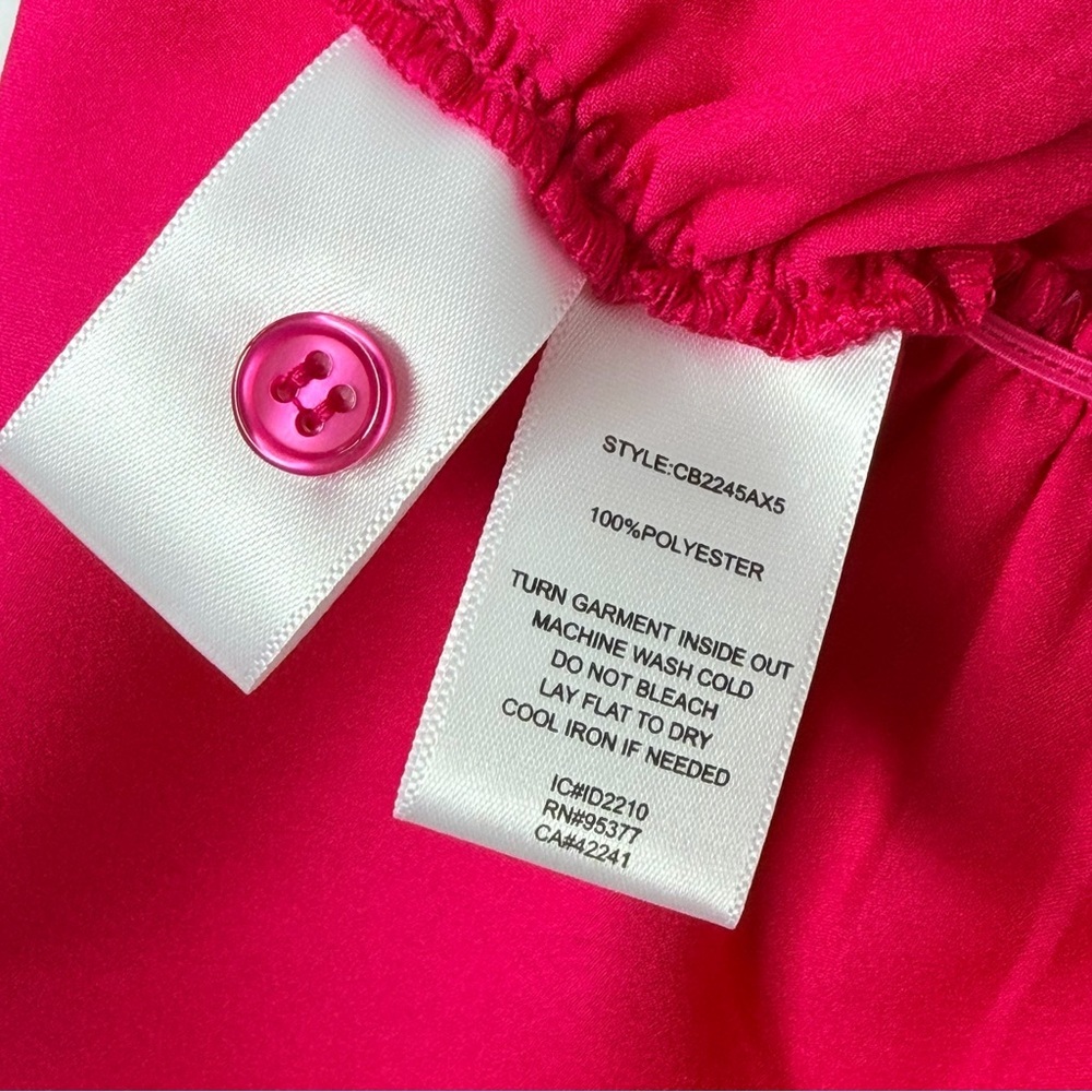 Sanctuary Hot Pink Satin Shirt - Picture 12 of 14